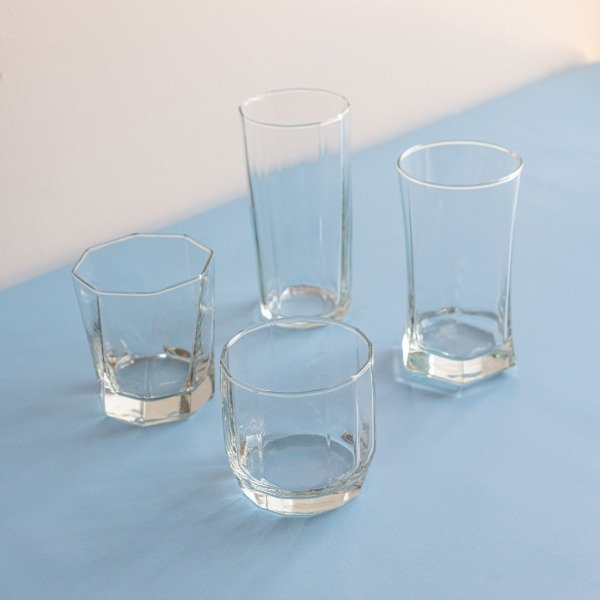 Producto - Vasos facetados años 90 x 4 unidades - PROMO