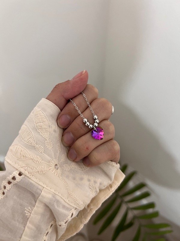 Producto - Collar cristal fucsia