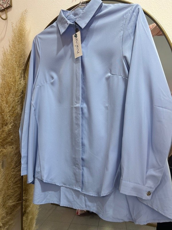 Producto - Camisa evasé celeste