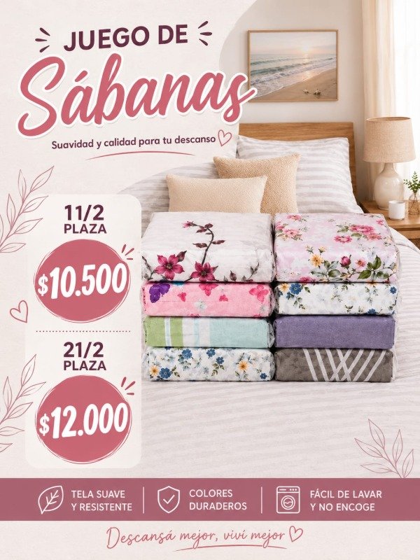 Producto - SABANAS ESTAMPADAS BONITA PAMPA