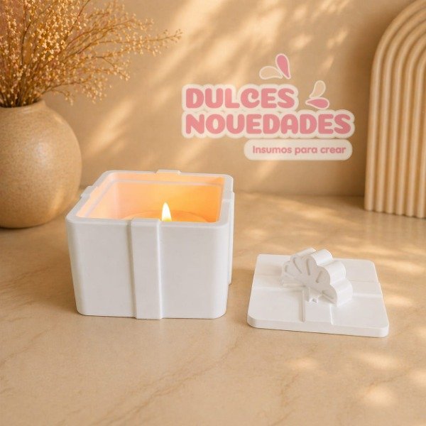 Producto - Molde alhajero cuadrado con moño