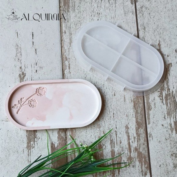 Producto - Bandeja Oval con Flores BM3785