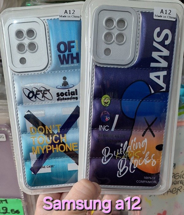 Producto - Fundas puffer diseño metalizadas. Samsung a12 - 1
