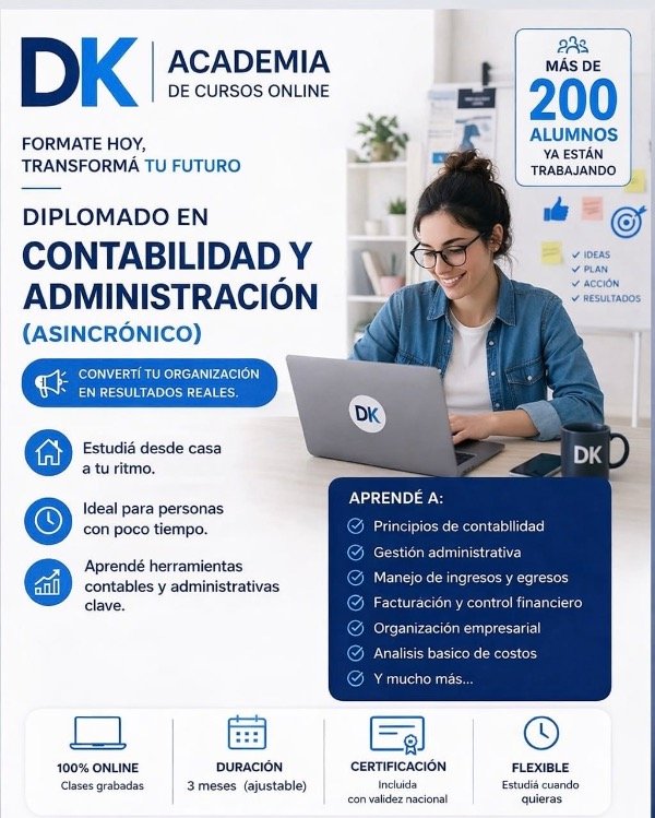 Producto - DIPLOMADO EN CONTABILIDAD Y ADMINISTRACIÓN ASINCRÓNICO