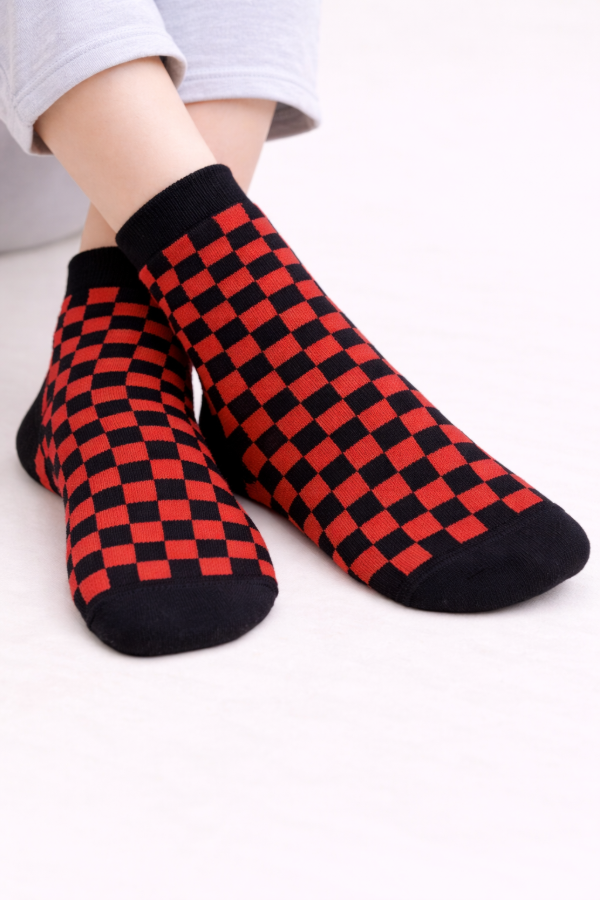 Producto - MEDIAS DOBLE ALGODÓN CUADRITOS RYN