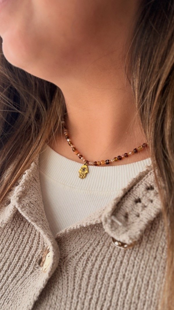 Producto - Collar Mix chocolate Hamsa