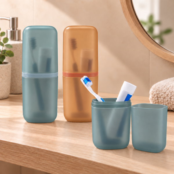 Producto - PORTACEPILLOS DE DIENTES TRANSLUCIDO GRANDE 20X5CM - 1