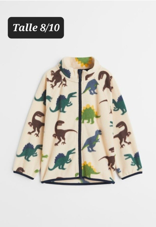 Campera micropolar HyM talle 8/10 dinos