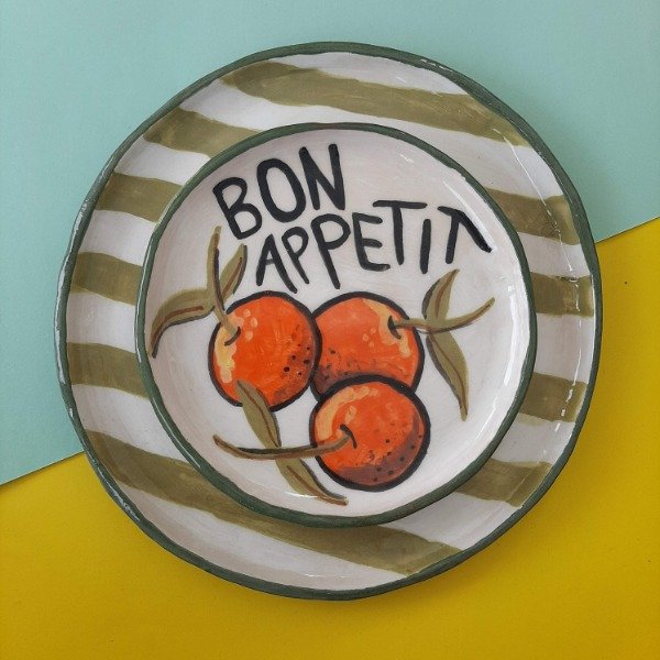 Producto - Juego de Platos Naranja