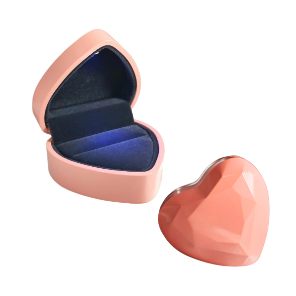 Producto - Estuche para anillos Corazón con Led