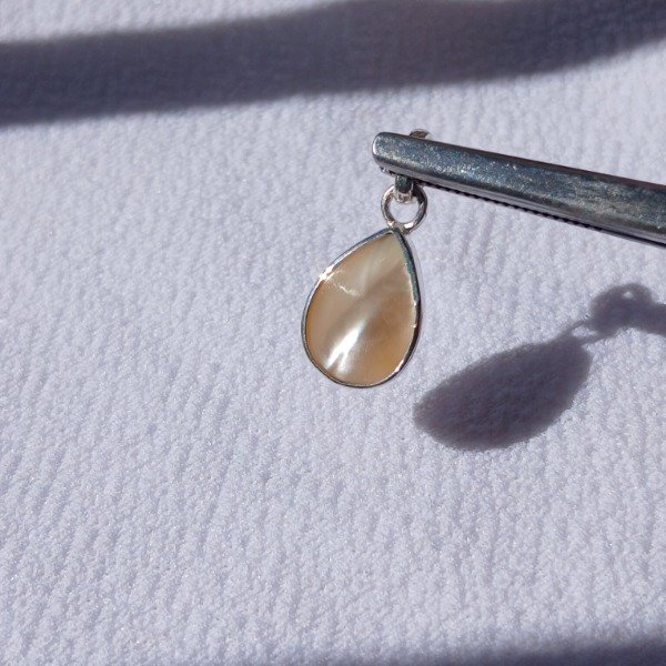 Producto - Dije plata 925 Nácar gota - 2