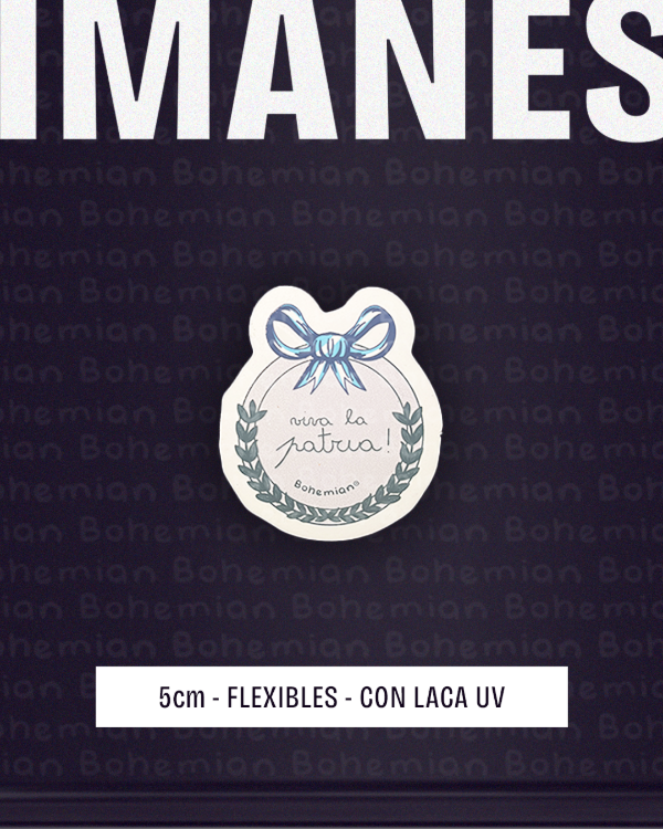 Producto - Iman VIVA LA PATRIA con LACA UV - Argentina