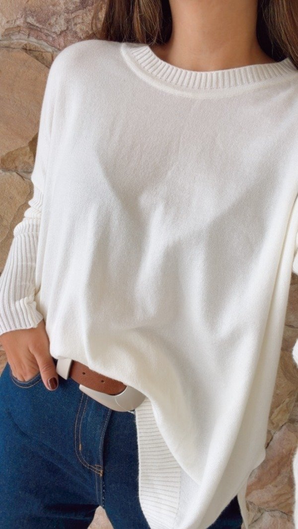 Producto - MAXI SWEATER MANGAS DE MORLEY (CRUDO)