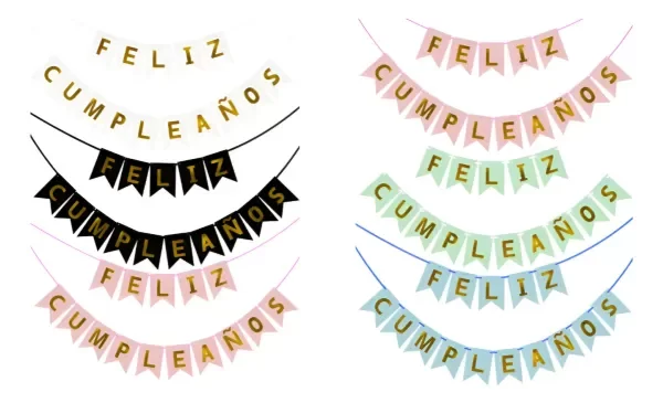 Producto - Banderín feliz cumpleaños