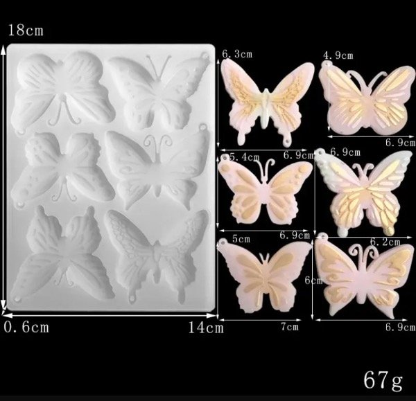 Producto - MOLDE SILICONA MARIPOSASs - 1