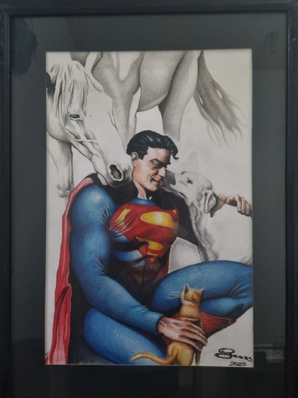Producto - Cuadro Superman (Arte Original de Sebastián Paz)