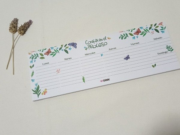 Producto - Planner semanal alargado proceso