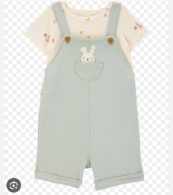 Producto - Carter's. Set jardinero algodón y remera morley conejo