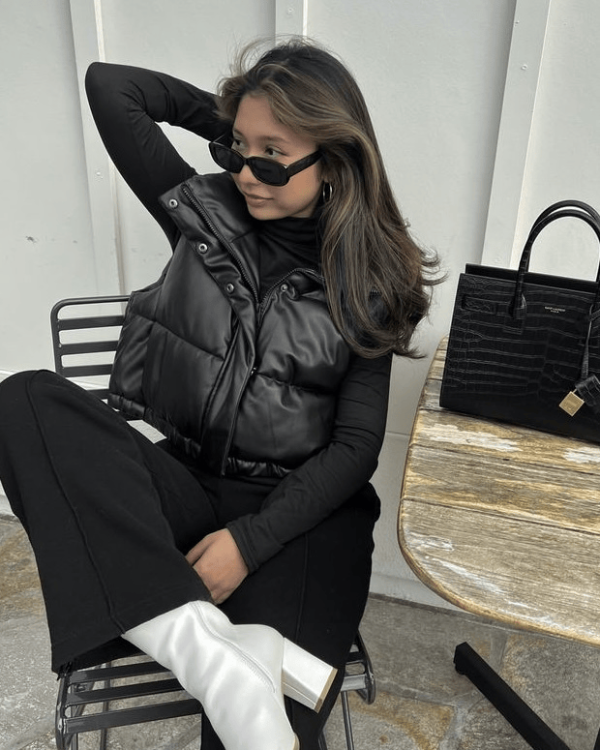 Producto - Chaleco Engomado Solapa y Cierre Negro