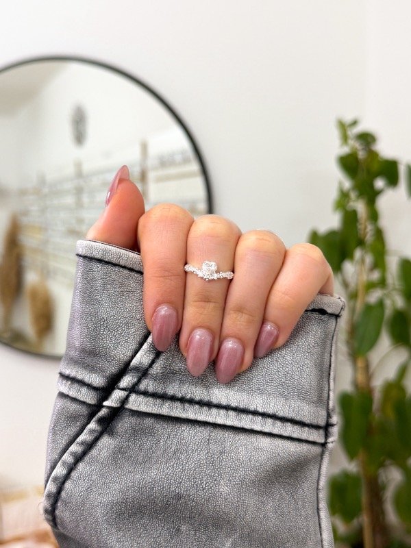 Producto - Anillo acero blanco corona corazones cúbics talle 8