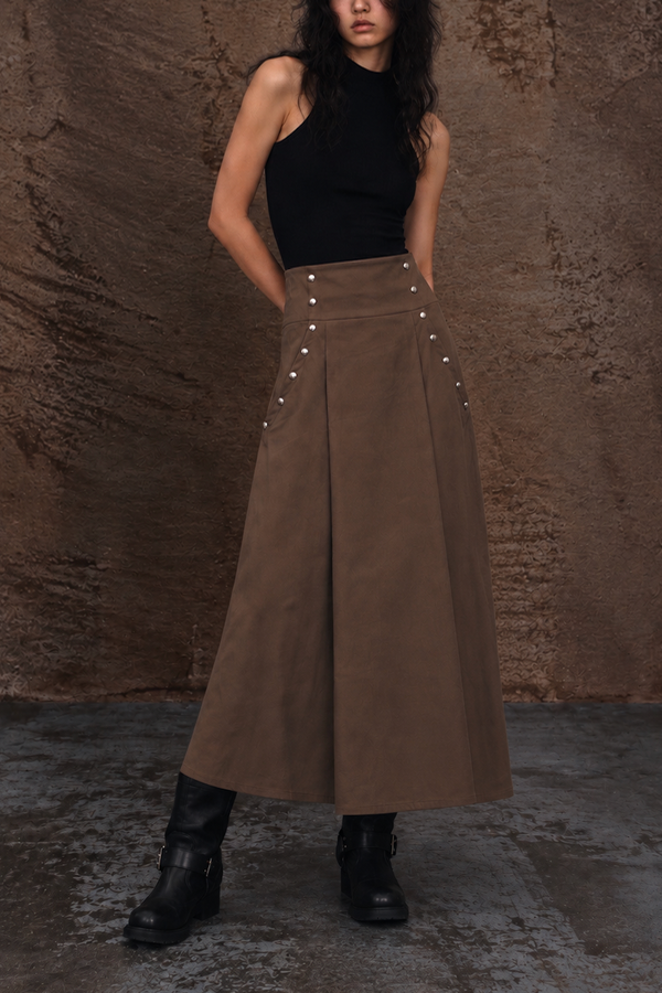 Producto - Falda midi gabardina - 0