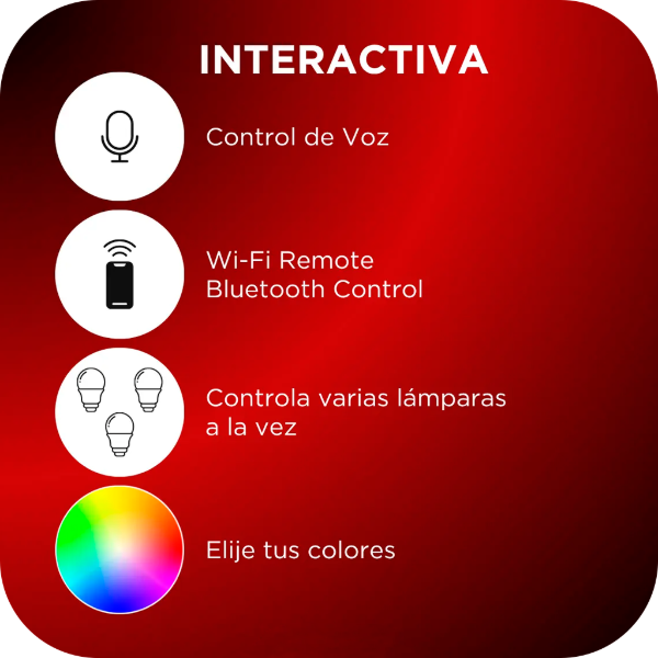 Producto - Lampara Led AKAI 10W smart - interactiva BULBO - 2