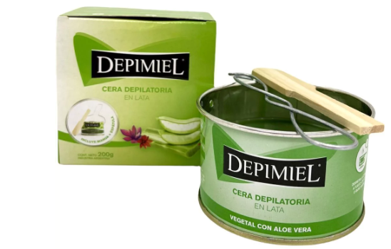 Producto - Cera depilatoria en Lata vegetal aloe vera Depimiel 200g