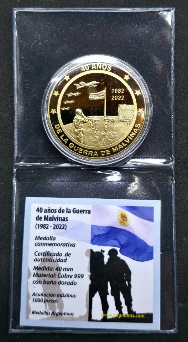 Producto - 40 Años de la Guerra de Malvinas (1983-2022) / Cobre 999 (certificada) - 3