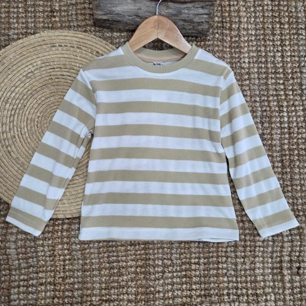 Producto - Remera Rayas Beige (RM18)