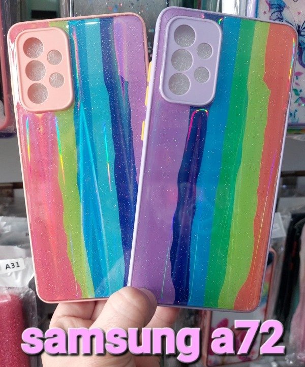 Producto - Fundas arcoiris brillo. Samsung a72
