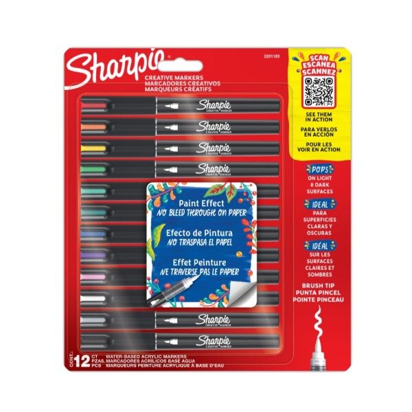Producto - Marcadores Acrílicos "Punta Pincel" x12 - Sharpie