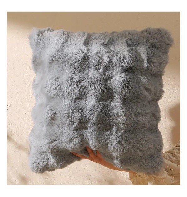 Producto - Funda de Almohadon Bucle 45x45cm Gris