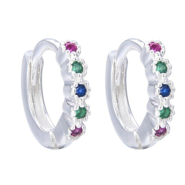 Producto - Aros Cubano Italiano Multicolor 1,1Cm