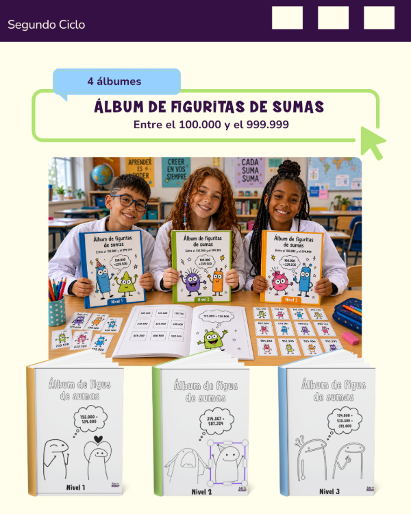 Producto - ÁLBUM DE FIGUS DE SUMAS ENTRE EL 100.000 Y EL 999.999