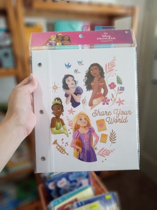 Producto - Carpeta escolar Ezco N3 Princesas share your world