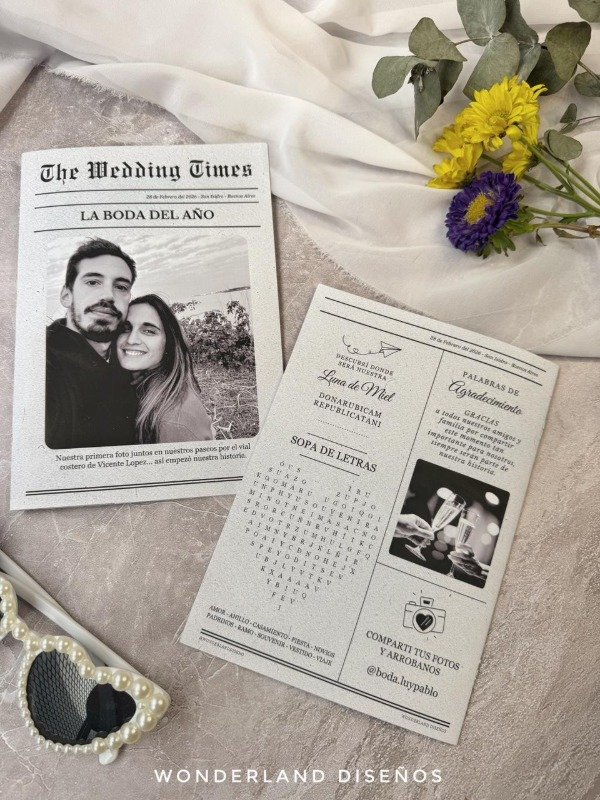 Producto - Periodico de Boda / Diario de Evento (Librito) - 6