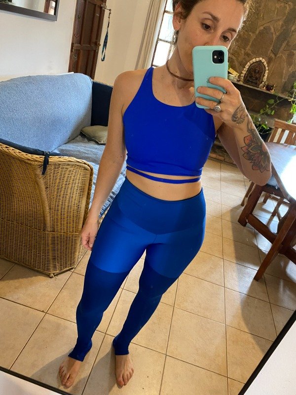 Calza larga dryfit azul francia (bien larga) — imagen 2