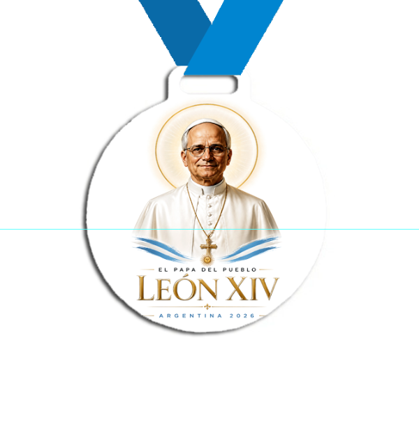 Producto - Medalla Plastica Personalizada visita Papa León XIV #20 - 10