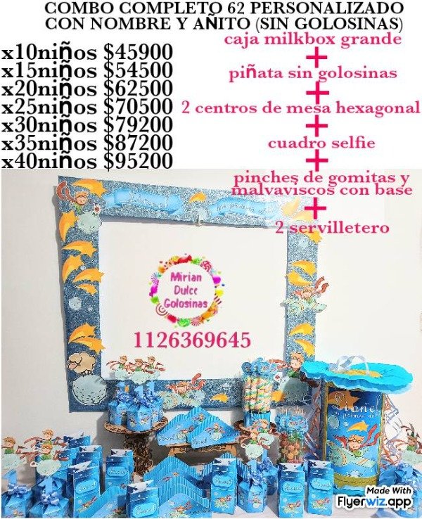 Producto - Combo completo 62 el principito sin golosinas