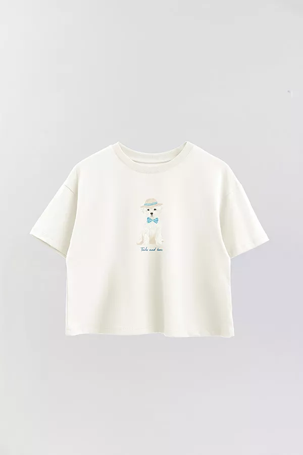 Producto - REMERA CROP ESTAMPADA COASTAL WRAPPED IN SUNSHINE Natural