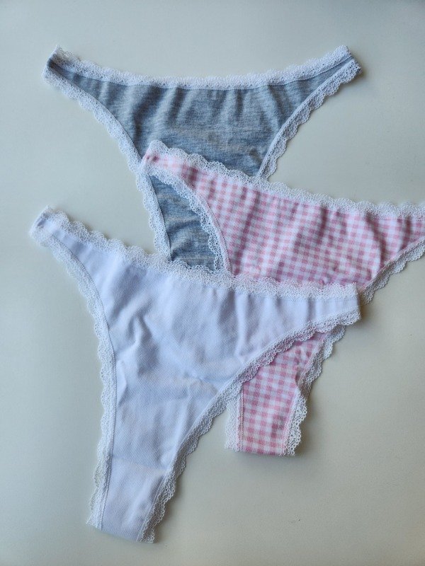 Producto - Pack x3 colaless de algodón tiro alto - 4208