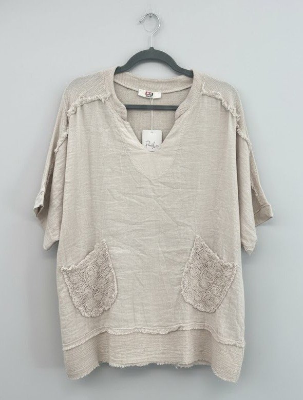Producto - BLUSA LINO CON BOLSILLOS (130 contorno)
