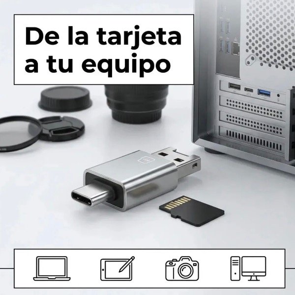 Producto - LECTOR DE TARJETAS MICRO SD- PUERTO USB-C - 3
