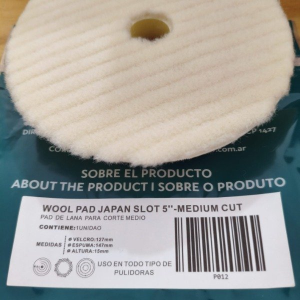 Producto - Pad Cordero Ranura Japonesa 5 Medium Cut Pro Tools P012