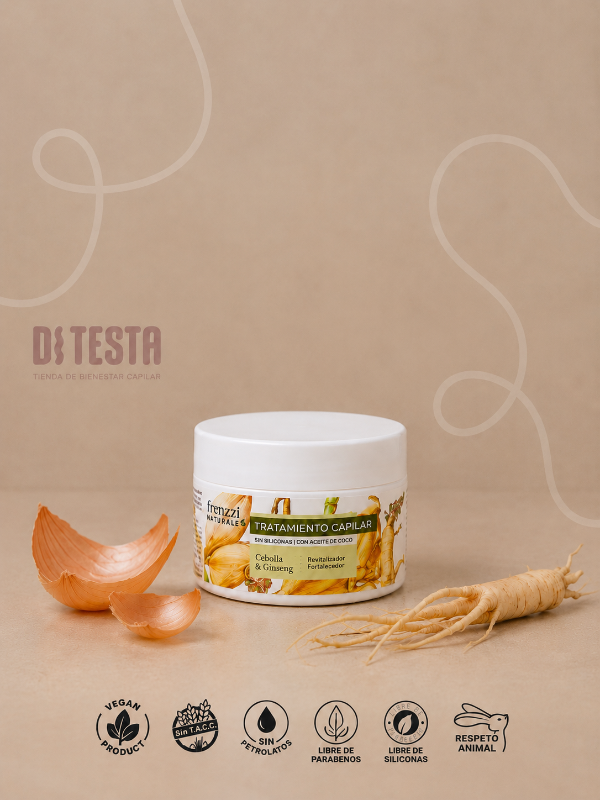 Producto - Mascarilla Cebolla y Ginsen Protección y Fortalecimiento 250 ml FRENZZI