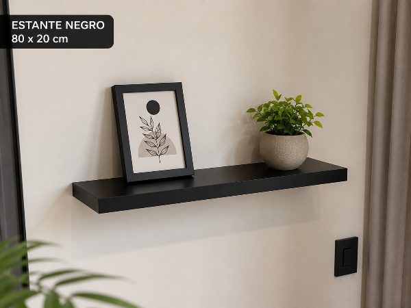 Producto - Estante flotante 100x20 Negro