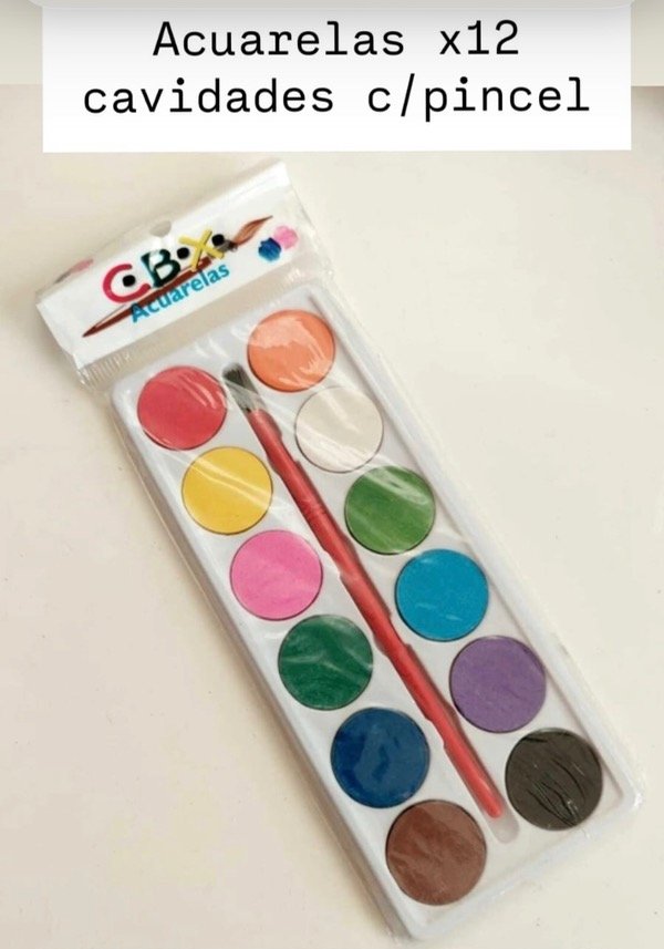 Producto - Acuarelas x12 - 10 Unidades