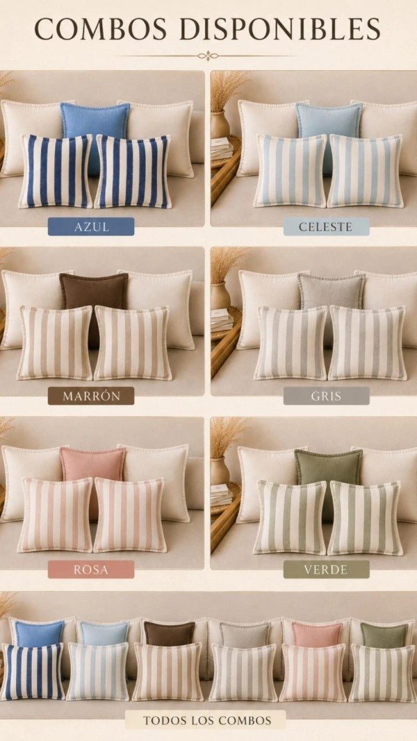 Producto - PACK ALMATERRA X 5 ALMOHADONES COMPLETOS 50X50 - 0