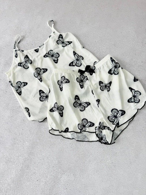 Producto - PIJAMA CORTO MARIPOSA NEGRA