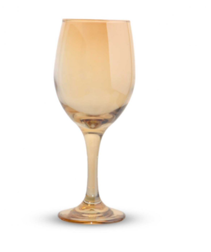 Producto - Set x6 copas de vino Turin doradas  350ml de vidrio